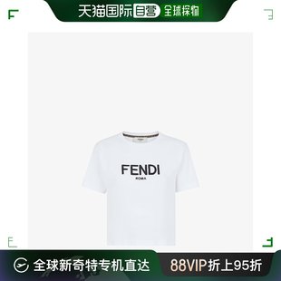 欧洲直邮FENDI 白色棉质 恤短袖 芬迪