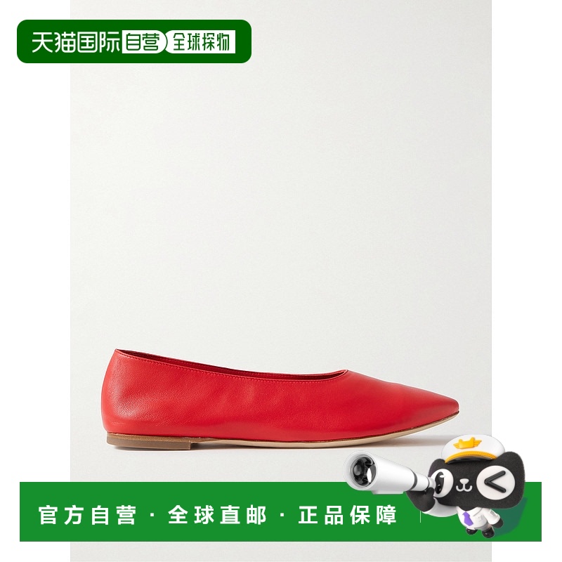1h可退 香港直邮Staud 女士 Alba 皮质芭蕾舞鞋 F24S3001LNRDR