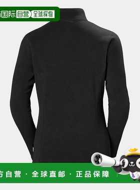 自营欧洲直邮Helly Hansen 女士黑色聚酯Daybreaker1/2拉链抓绒衣