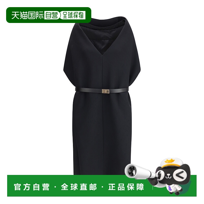 香港直邮Salvatore Ferragamo 菲拉格慕 女士 束带中长连衣裙 788