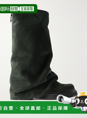 1h可退 香港直邮The Attico 女士 Robin 多层绒面革及膝靴子 251W