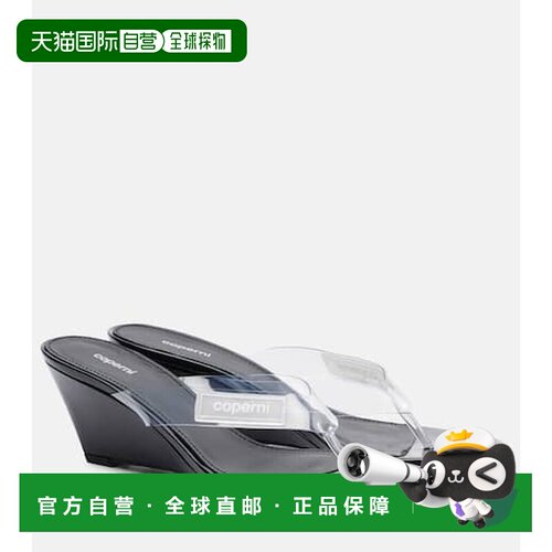 香港直邮Coperni 女士 PVC 徽标坡跟人字拖 舒适【付后1h可退】