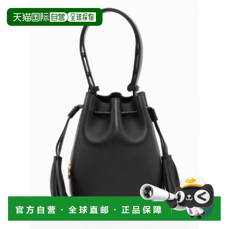 1h可退 香港直邮valentino 华伦天奴 女士 黑色皮革手袋 7W0B0S37