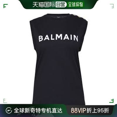 【欧洲直邮】BALMAIN 黑色女士T恤 AF1ED000BB02-EAB