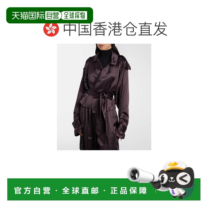 1h可退 香港直邮The Frankie Shop 女士 Simona 短款缎面风衣