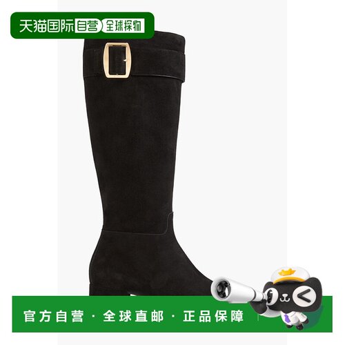 香港直邮Bally 巴利 女士 Beloaras 40 搭扣绒面革及膝靴子 WB400