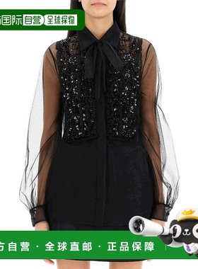 【99新未使用】香港直邮Valentino 系带长袖衬衫 1B0AB4311ED