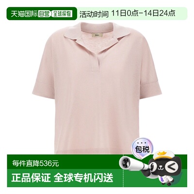 1h可退 香港直邮Herno 女士 棉混纺针织Polo衫 JPL00113D52056