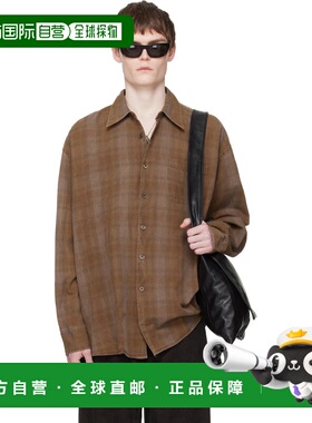 1h可退 香港直邮Our Legacy 男士 棕色 Borrowed 衬衫 M2262BCFFl