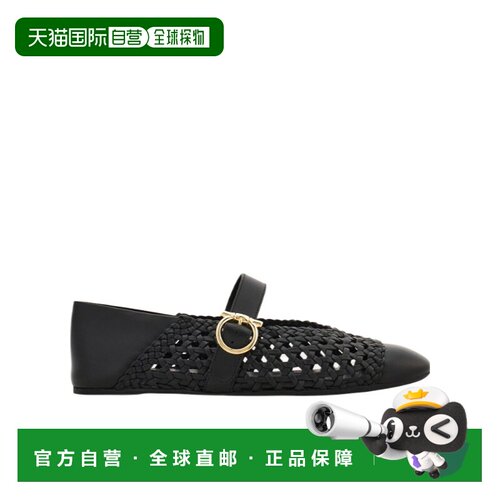 Salvatore Ferragamo Gancini 搭扣平底鞋 01L402【付后1h可退】