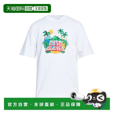1h可退 香港直邮Casablanca 男士 T恤 white白色 舒适时尚
