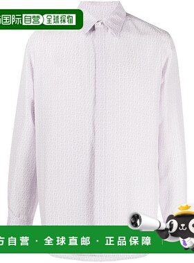 1h可退 香港直邮Fendi 芬迪 男士 徽标长袖排扣衬衫 FS0585AI8P