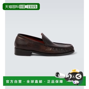 Studios brown棕色 艾克妮 皮质乐福鞋 舒适时 男士 香港直邮Acne