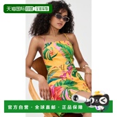 RIO 女士 Birds 香港直邮FARM Singing 黄色迷你连衣裙