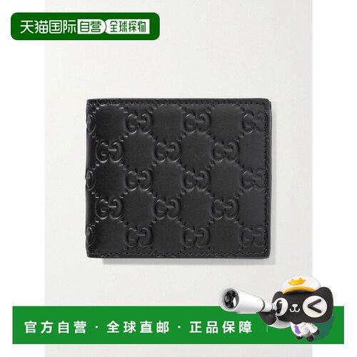 1h可退 香港直邮Gucci 古驰 男士 GG Emblem系列双折钱包 850175A