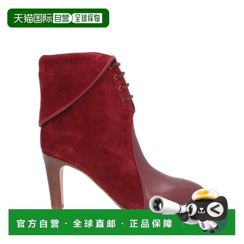 香港直邮Chloe 蔻依 女士 脚踝靴 ORANGE橙色 高跟时尚舒适女靴