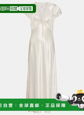 1h可退 香港直邮RIXO 女士 Bridal Amari 缎面睡裙 white白色 舒