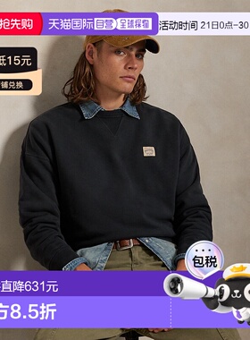 自营欧洲直邮Ralph Lauren拉夫劳伦 男士棉质黑色长袖卫衣