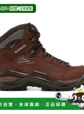 自营欧洲直邮LOWA RENEGADE女士浓咖啡色/海藻绿牛巴革中帮徒步鞋