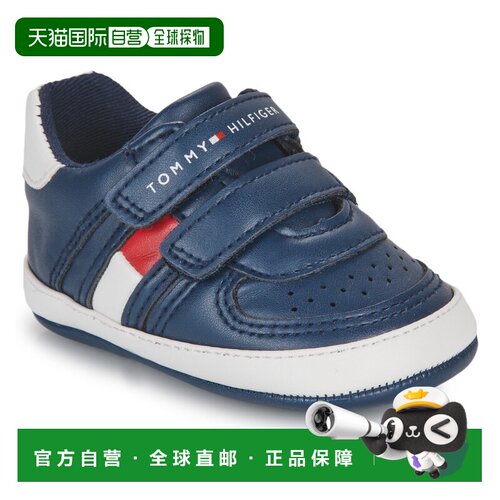 欧洲直邮Tommy Hilfiger 男孩鞋子 低帮板鞋 春夏 海蓝色 T0B4-33