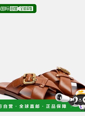 香港直邮Chloe 蔻依 女士 Nil 皮质凉拖 brown棕色 舒适时尚