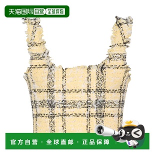 GF1AB530XL73 亮片格子粗花呢露脐上衣 1h可退 香港直邮Balmain