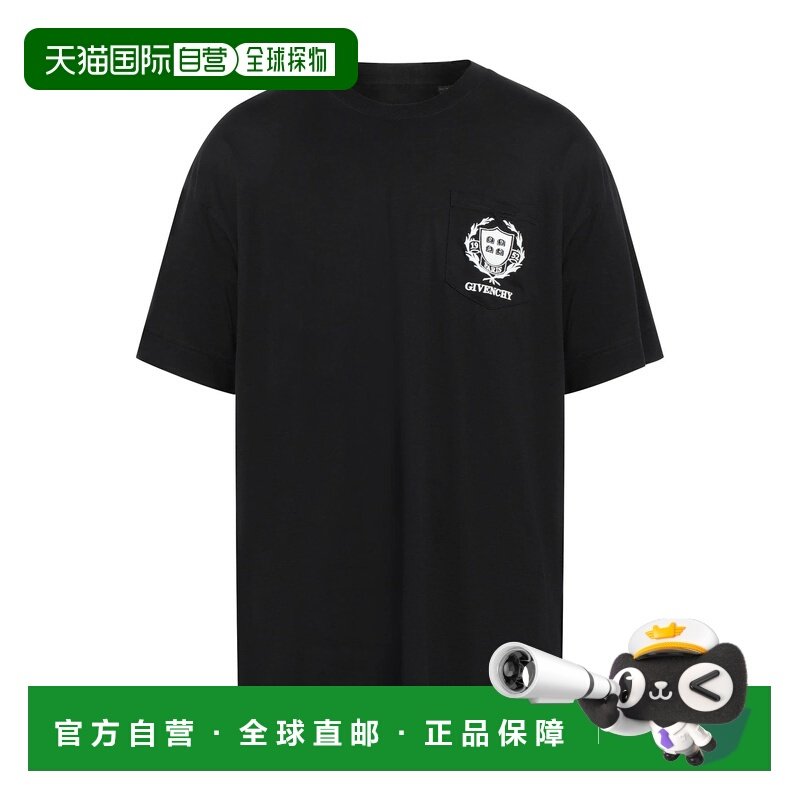 香港直邮Givenchy 纪梵希 男士 T恤 black黑色 舒适时尚