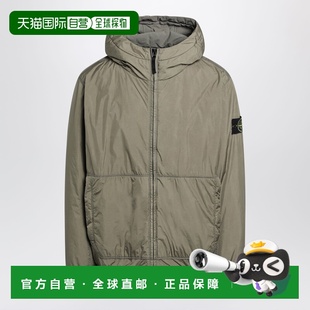 香港直邮Stone 军装 Island 男士 风绿色轻身尼龙夹 石头岛 1h可退