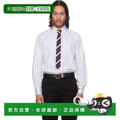 香港直邮Thom Browne 汤姆 布朗 男士 灰色 & 白色 Straight Fit