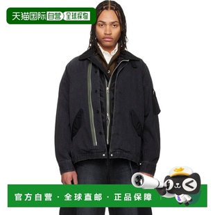 1h可退 香港直邮Sacai 男士 黑色牛仔夹克 2603928M black黑色 舒