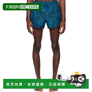 范思哲 泳裤 男士 Baroque ABU050201A11 海军蓝 香港直邮versace