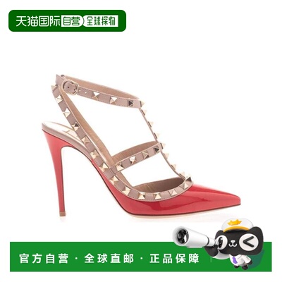 香港直邮Valentino 铆钉尖头高跟鞋 UW2S0393VNW华伦天奴单鞋