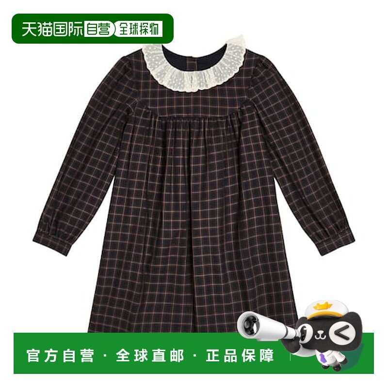 香港直邮Bonpoint 女童 Tamiko 格纹棉质连衣裙童装