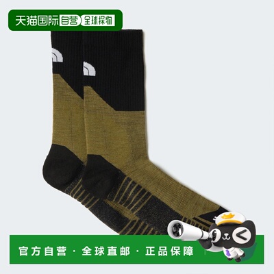 自营欧洲直邮The North Face北面 男女同款黄褐色/黑色中筒徒步袜