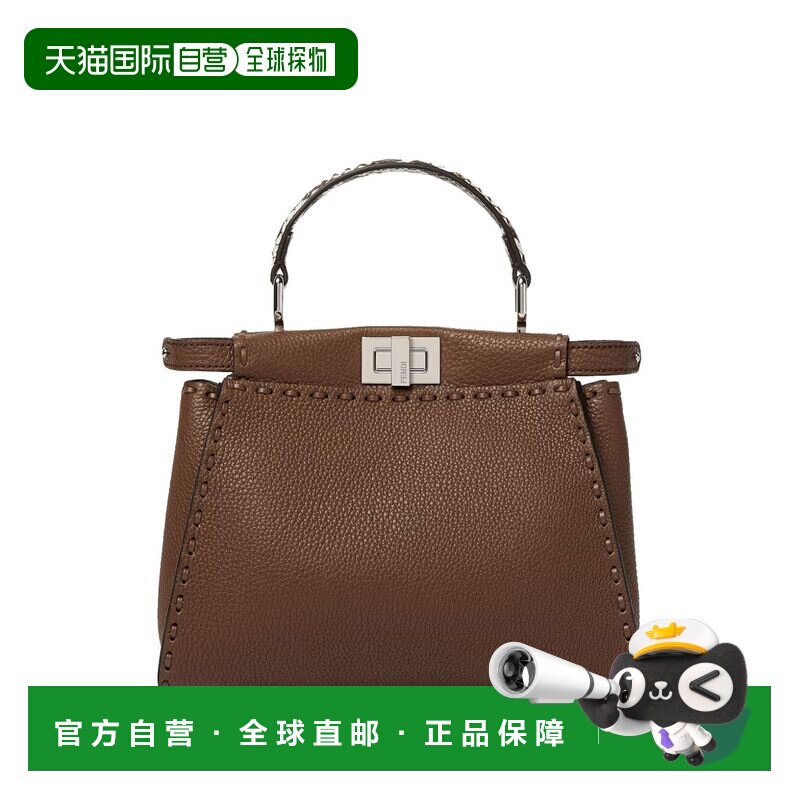 香港直邮FENDI 女士斜挎包 8BN244AYB3F1NQ2 SS2026 棕色 Peekabo