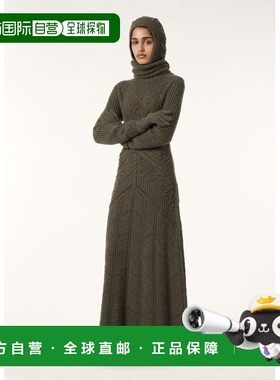 自营欧洲直邮Loro Piana 女士绿色羊绒连衣裙