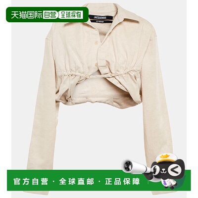 香港直邮Jacquemus 女士 La Chemise Machou 棉质亚麻衬衫 001268