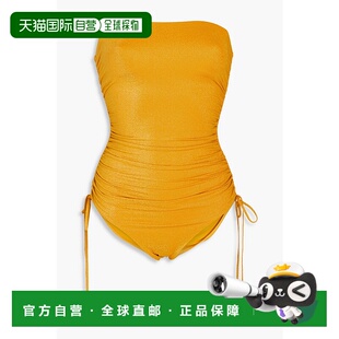 褶皱金属感抹胸泳衣 女士 7436WSS234 香港直邮ZIMMERMANN 1h可退