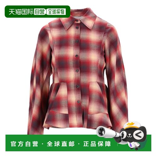 欧洲直邮GANNI 女士衬衫 A1040414266 AW2026 花色 Shirt In Chec