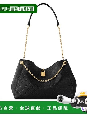 自营1h可退 欧洲直邮LV/路易威登 Anytime MM女士黑色牛皮单肩包