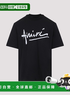 香港直邮AMIRI 男士 SCRIPT T恤 AMTOJR1020 black黑色 舒适时尚
