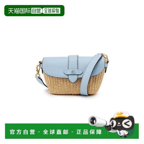 美国直邮Lauren Ralph Lauren 女士 Straw-Leather Lynden 小号肩
