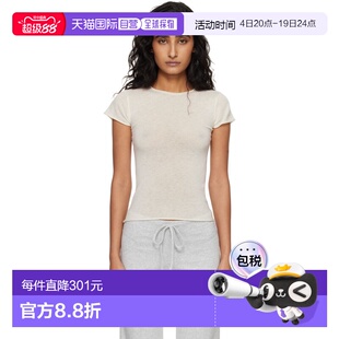 香港直邮SKIMS 女士 灰白色 Featherweight Cashmere T恤