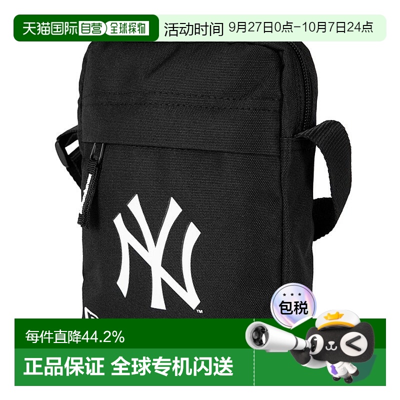 自营欧洲直邮NEW ERA SIDE BAG系列 男女通用黑色帆布斜挎包新款