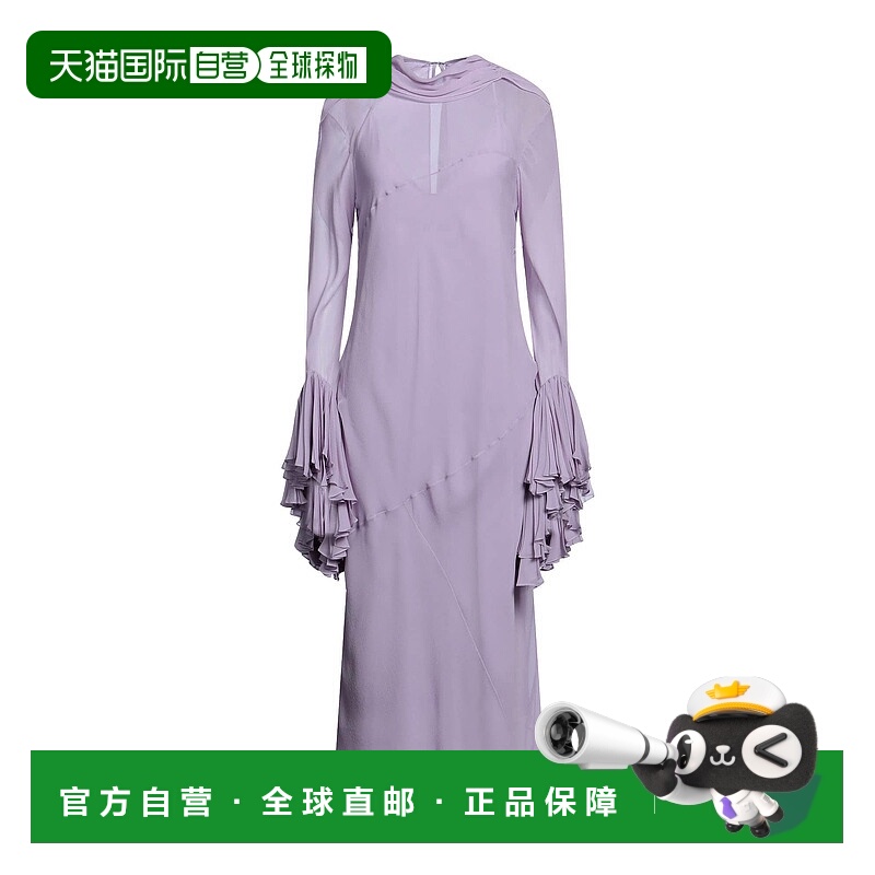 1h可退 香港直邮KHAITE 女士 长款连衣裙 purple紫色 舒适时尚