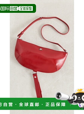 1h可退 香港直邮Courreges 女士 Naplack 暗色手包 red红色 舒适