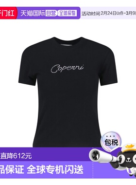 1h可退 香港直邮Coperni 女士 and Polos T恤黑色T恤 COPJS07CRF5