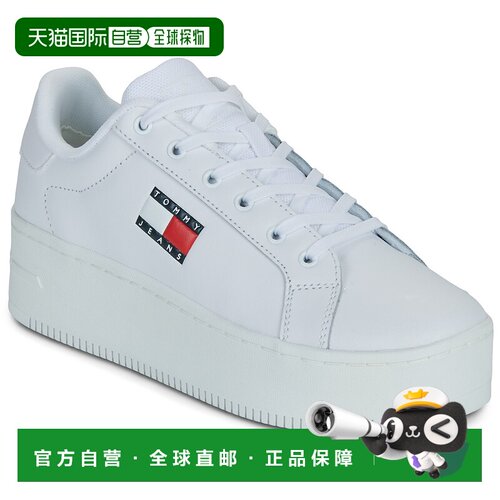 欧洲直邮Tommy Jeans女鞋低帮板鞋TJW FLATFORM SNEAKER白色鞋