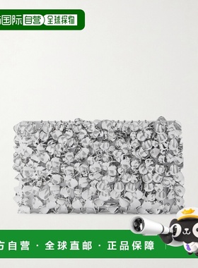 1h可退 香港直邮Simkhai 女士 Reese 珠饰金属感绸缎手包 126H005