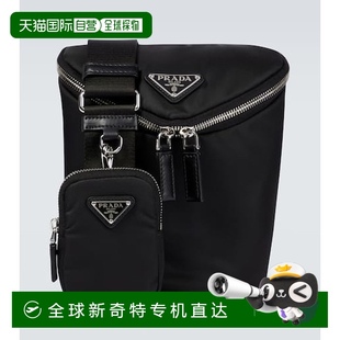 香港直邮Prada 男士 1h可退 普拉达 舒适时 尼龙斜挎包 black黑色